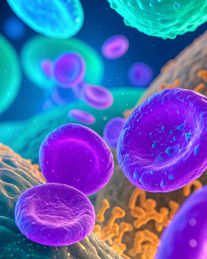 Krevní plazma pod mikroskopem - struktury proteinu